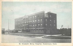 ST. ELIZABETH MERCY HOSPITAL HUTCHINSON KANSAS POSTCARD (c. 1910)