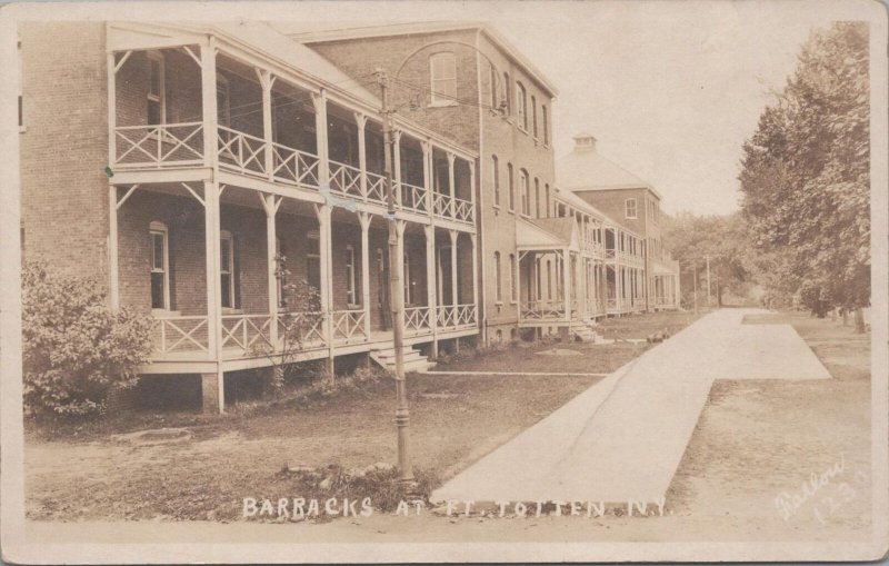 RPPC Postcard Barracks at Ft Totten NY