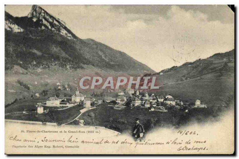 Old Postcard St Pierre de Chartreuse and Grand Som
