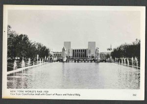 1939 RPPC* NEW YORK WORLDS FAIR VIEW FROM CONSTITUTION MALL W/COURT SEE INFO