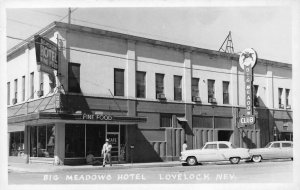 RPPC BIG MEADOWS HOTEL Lovelock, NV Cafe, Club c1950s Vintage Photo Postcard