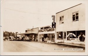 Westview BC Business Section Muir's Hardware 1950s RPPC Postcard H52 *as is