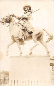 J39/ Trinidad Colorado RPPC Postcard c1910 Kit Carson Monument Horse 279