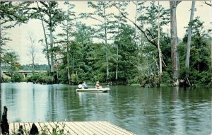 Boating at Lake Burnside Water Park, Philadelphia MS Postcard L66