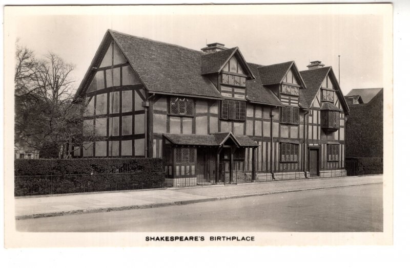 Real Photo, Shakespeare`s Birthplace, Stratford-upon-Avon, England