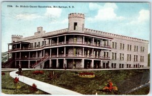 c1910s Hot Springs, S.D. Dr Nichols Cancer Sanatorium Postcard Quarantine A42