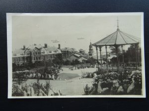 Glamorgan PENARTH Alexandra Park & Bandstand with Sea View c1930s RP Postcard