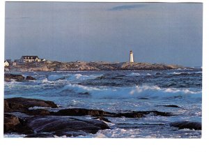 Sun Surf and Lighthouse, Peggy's Cove, Nova Scotia