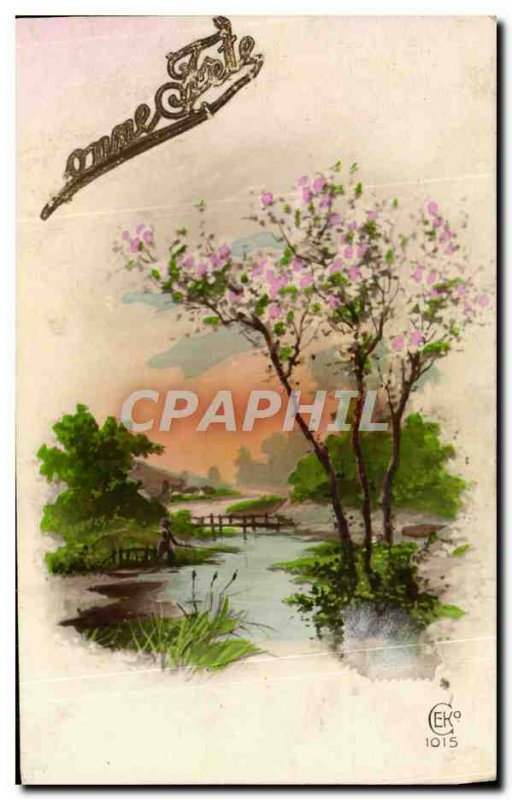 Old Postcard Fantasy Landscape