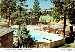 Bend, OR Oregon INN OF THE SEVENTH MOUNTAIN Condo Resort Hotel~Pool 4X6 Postcard