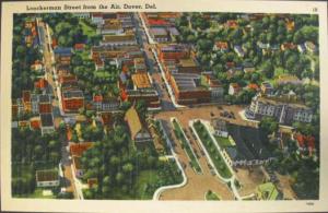 Dover DE Aerial View Postcard