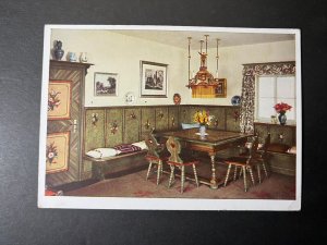 Mint Germany RPPC Postcard House Dining Room Table Chair Obersalzburg