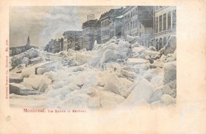 Canada Quebec Montreal ice shore in harbor 1904