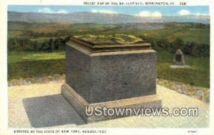 Relief Map of the Battlefield - Bennington, Vermont VT Postcard
