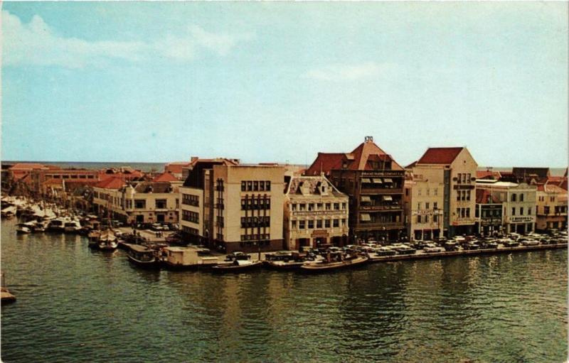 CPM AK View of busy waterfront facing harbor entrance CURACAO (660114)