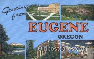 Eugene, Oregon USA Large Letter Town Unused 