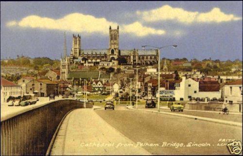 lincs, LINCOLN, Cathedral from Pelham Bridge 60s Frith