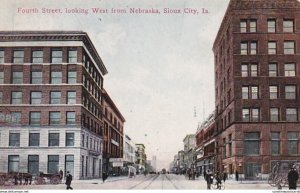 Iowa Sioux City Fourth Street Looking West From Nebraska