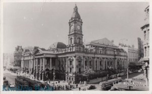 Postcard RPPC Town Hall Melbourne Australia