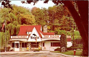 Sparta, NJ New Jersey  KROGH'S RESTAURANT & TAP ROOM  ca1950's ROADSIDE Postcard