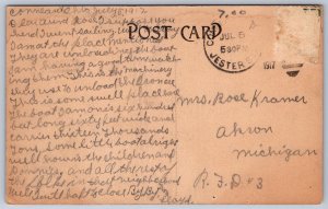 K38/ Conneaut Harbor Ohio Postcard c1910 Machinery Railroad Ore 384