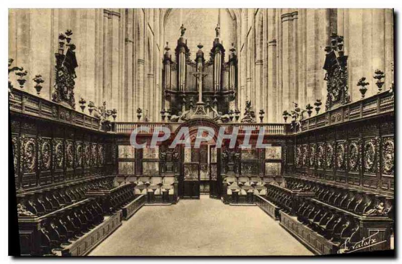 Postcard Old Basilica of St Maximin Var Choir Organ Overview
