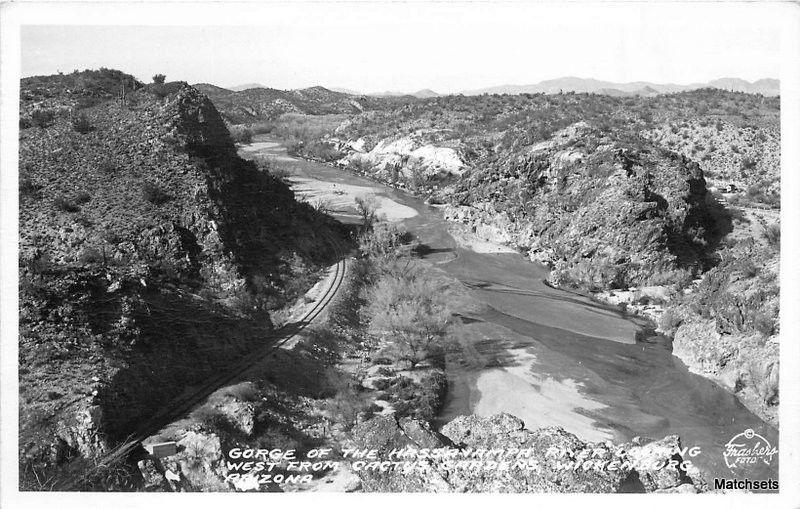 1940's FRASHERS Gorge Hassayama River WICKENBURG ARIZONA RPPC postcard 7307