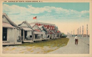 USA Avenue Of Tents Ocean Grove New Jersey Vintage Postcard 07.43