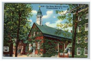 Vintage 1940's Postcard The Home Moravian Church Winston-Salem North Carolina