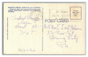 Morton Center Richmond Indiana c1968 Postcard
