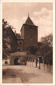 Czech Republic Prague The Black Tower Praha Vintage Postcard 03.77