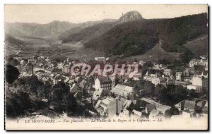 Old Postcard Le Mont Dore General view of the valley and the Capuchin Dogne