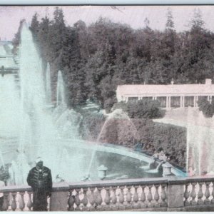 c1910s Peterhof, Russia Palace Avenue of Fountains 1711 Peter Great Postcard A43