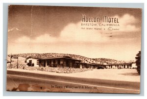 Vintage 1947 Photo Advertising Postcard - Hollon Motel Barstow California