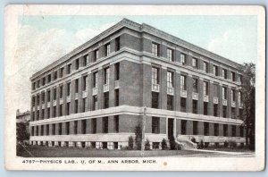 Ann Arbor Michigan MI Postcard Physics Lab University Of Michigan c1905s Antique