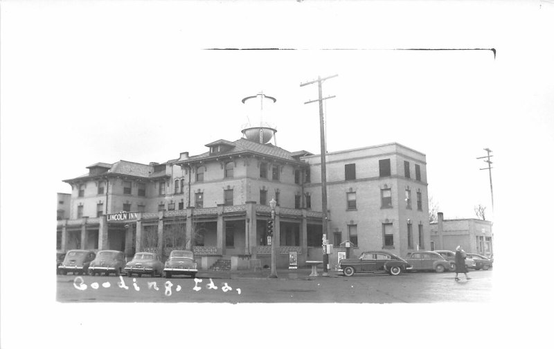 F41/ Gooding Idaho RPPC Postcard c1950s Lincoln Inn Hotel
