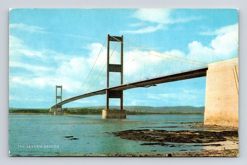 England Wales Severn Bridge River Severn Scenic Landmark DB WOB Postcard