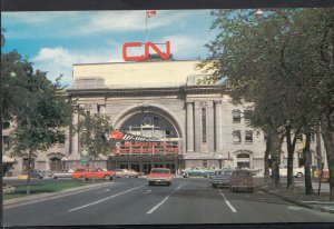 Canada Postcard - The Canadian National Railways, CN Station, Winnipeg   MB351