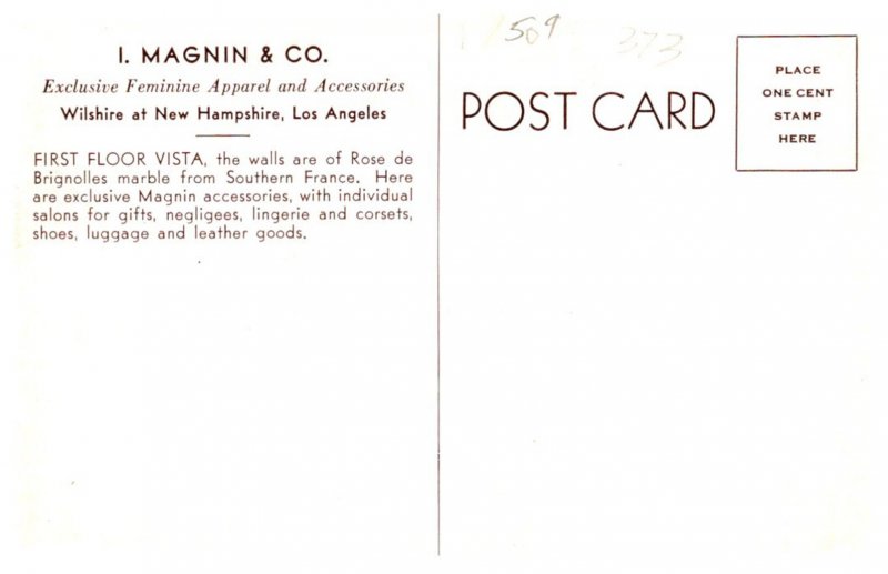 California  Los Angeles I.Magnin & Co. ,  First Floor Vista