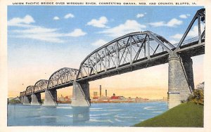 Union Pacific Bridge Missouri River Council Bluffs, Iowa  