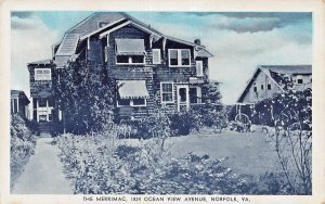 NORFOLK VIRGINIA VA~THE MERRIMAC BEACH HOUSE-1824 OCEAN VIEW AVENUE~ POSTCARD