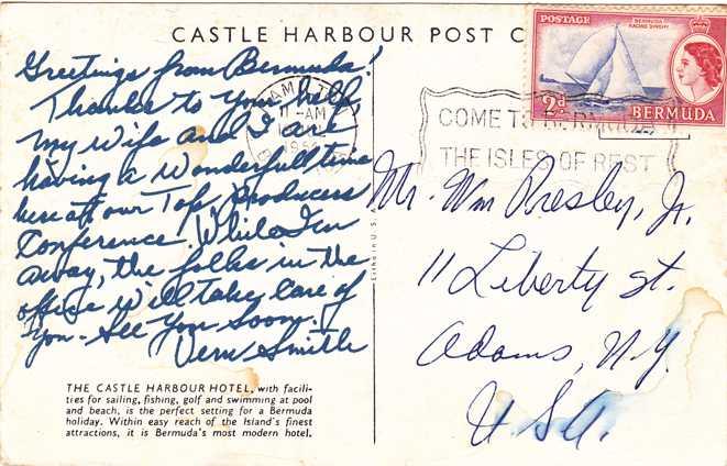 The Castle Harbour Hotel - Bermuda - pm 1954
