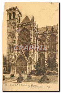 Old Postcard Cathedral of Chalons sur Marne North Portal