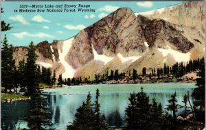 Mirror Lake Snowy Range Medicine Bow Ntl Forest Wyoming Postcard Casper Sinclair