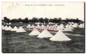 Old Postcard Camp Valbonne Ain Tents Army