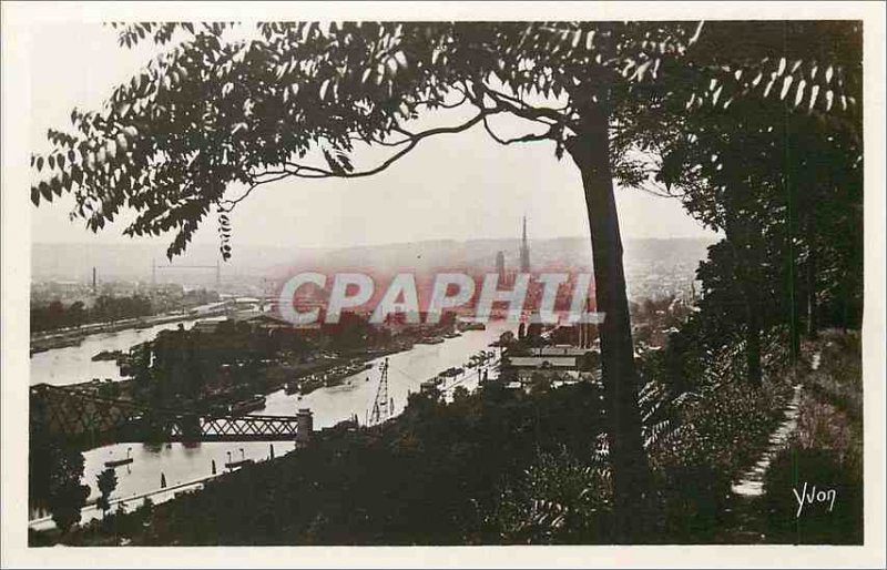 Modern Postcard Rouen (Seine INFRE) La Douce France Panoramic View of the City