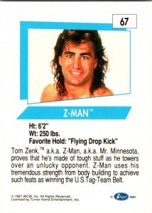 1991 WCW Wrestling Card Z-Man Tom Zenk sk21245