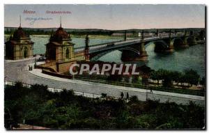 Old Postcard Mainz Straßenbrücke