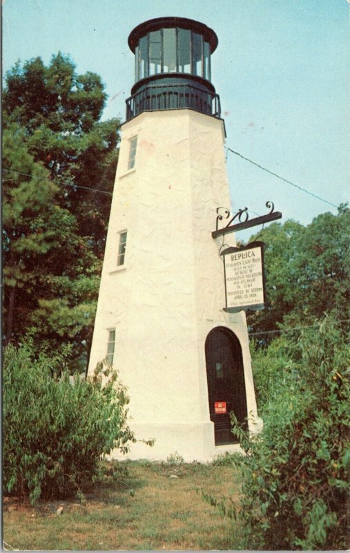 postcard Rehoboth Beach, Delaware - Replica of Henlopen Light House