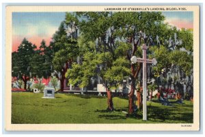 c1940 Landmark D'Iberville's Landing Biloxi Mississippi Vintage Antique Postcard